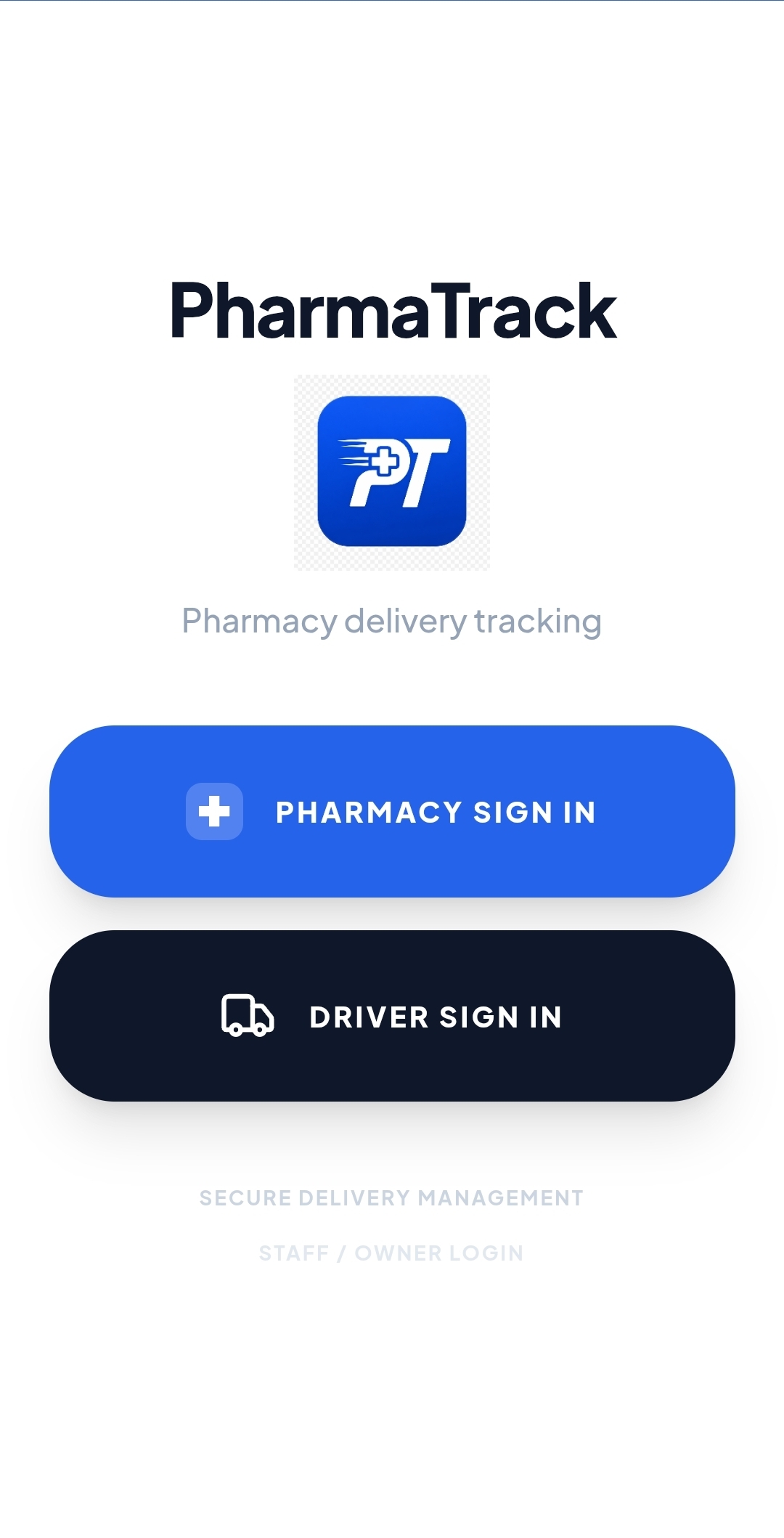 PharmaTrack Pack screen — load today's delivery round